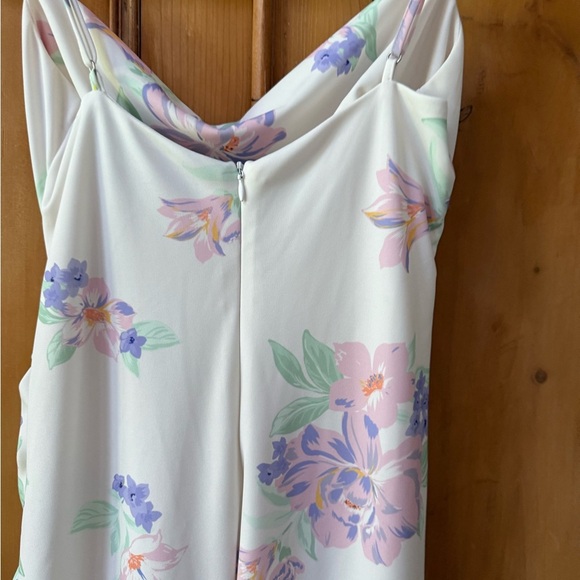 Zara side ruching Floral Midi Dress bodycon - Picture 6 of 9